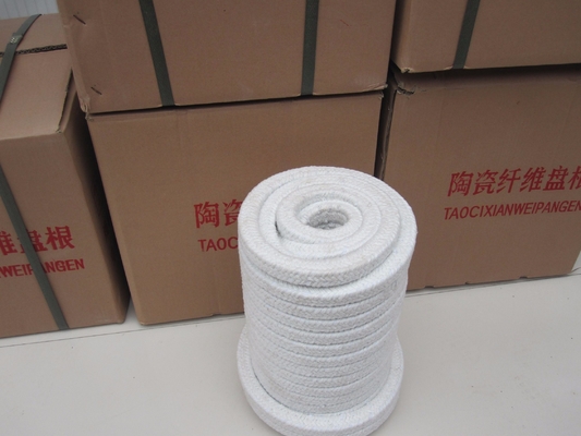 Anpassbares rundes Seil aus Keramikfasern mit 3-60 mm-Flockenfaden 6 mm für Temperaturanwendungen