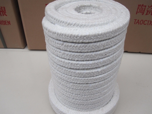 Anpassbares rundes Seil aus Keramikfasern mit 3-60 mm-Flockenfaden 6 mm für Temperaturanwendungen