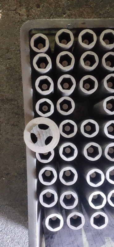 1.85 g/cm3 Innen beschichtetem Rundgerät Hexagon Graphit für Kohlenstoff-Durchlaufguss